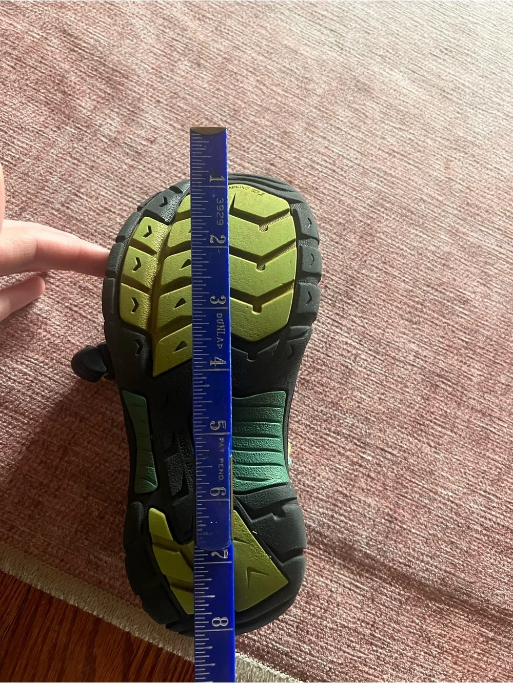 KEEN Kids size 1 Teal and Lime closed Toe water Sandal Shoes Summer